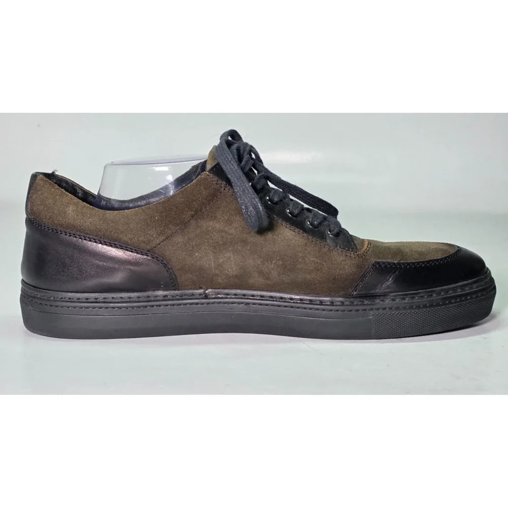 Kenneth Cole New York Men's Sneakers Size 11.5 Black Green Leather Suede Shoes‎